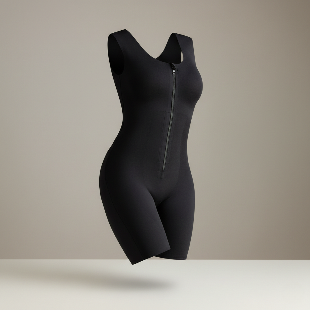 Seamless Full Body Sculpting Faja with Front Zip Closure