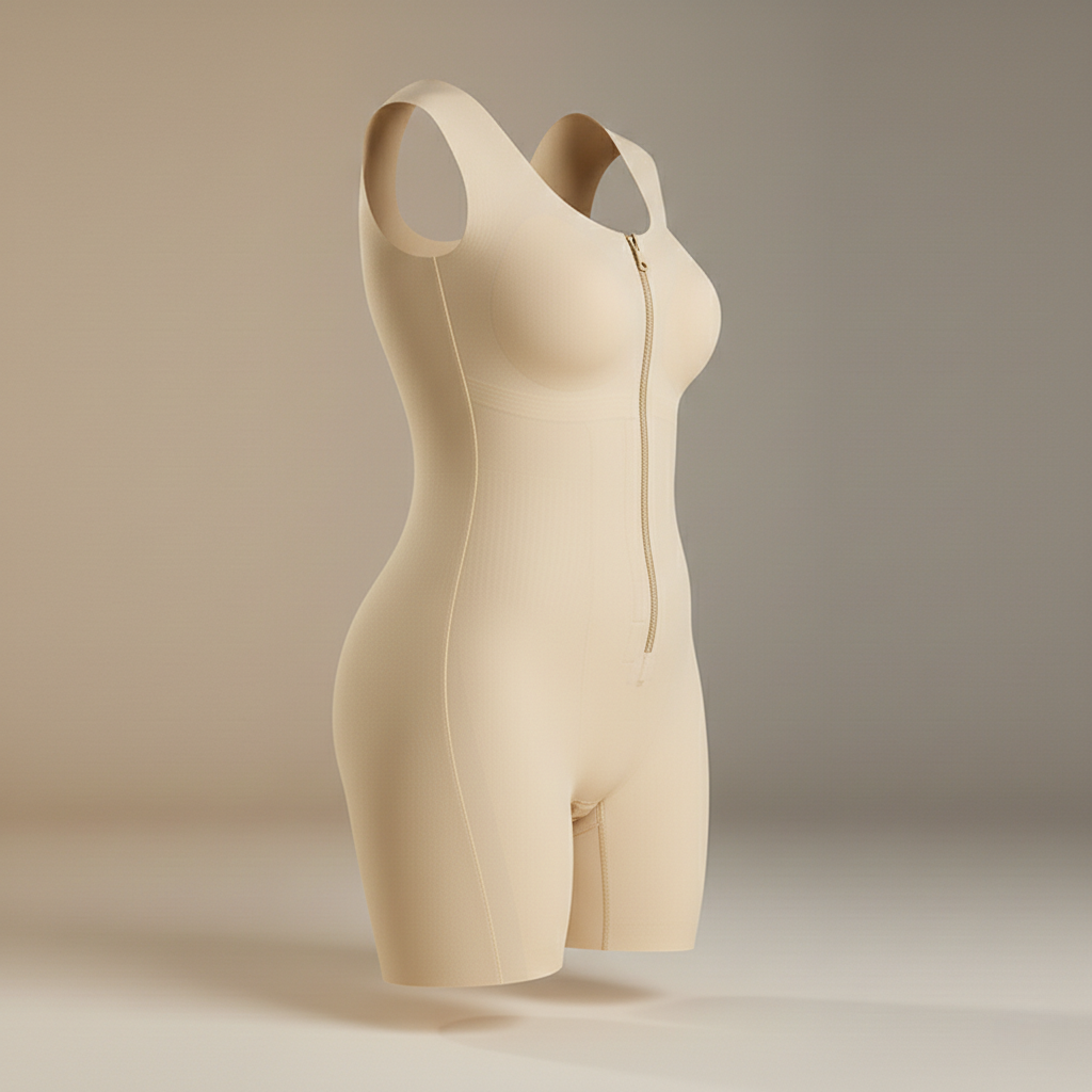 Seamless Full Body Sculpting Faja with Front Zip Closure