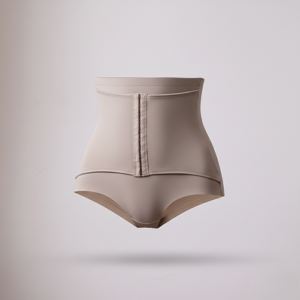 Seamless High-Waist Body Shaper Panty with Front Hook Closure