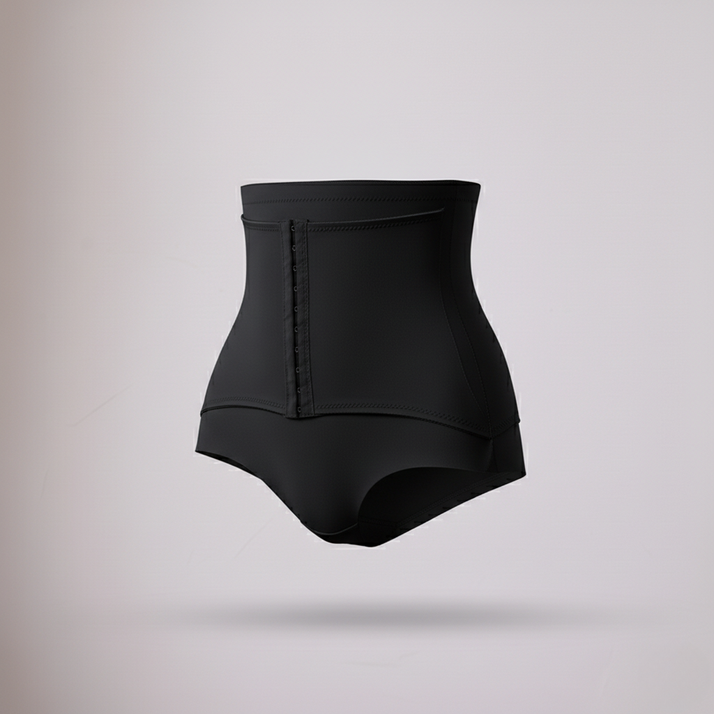 Seamless High-Waist Body Shaper Panty with Front Hook Closure