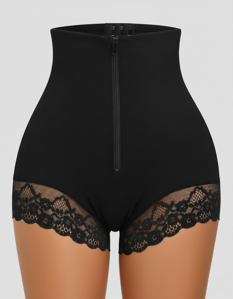 Premium High Waist Tummy Control Body Shaper for Women | Slimming Shapewear with Zipper