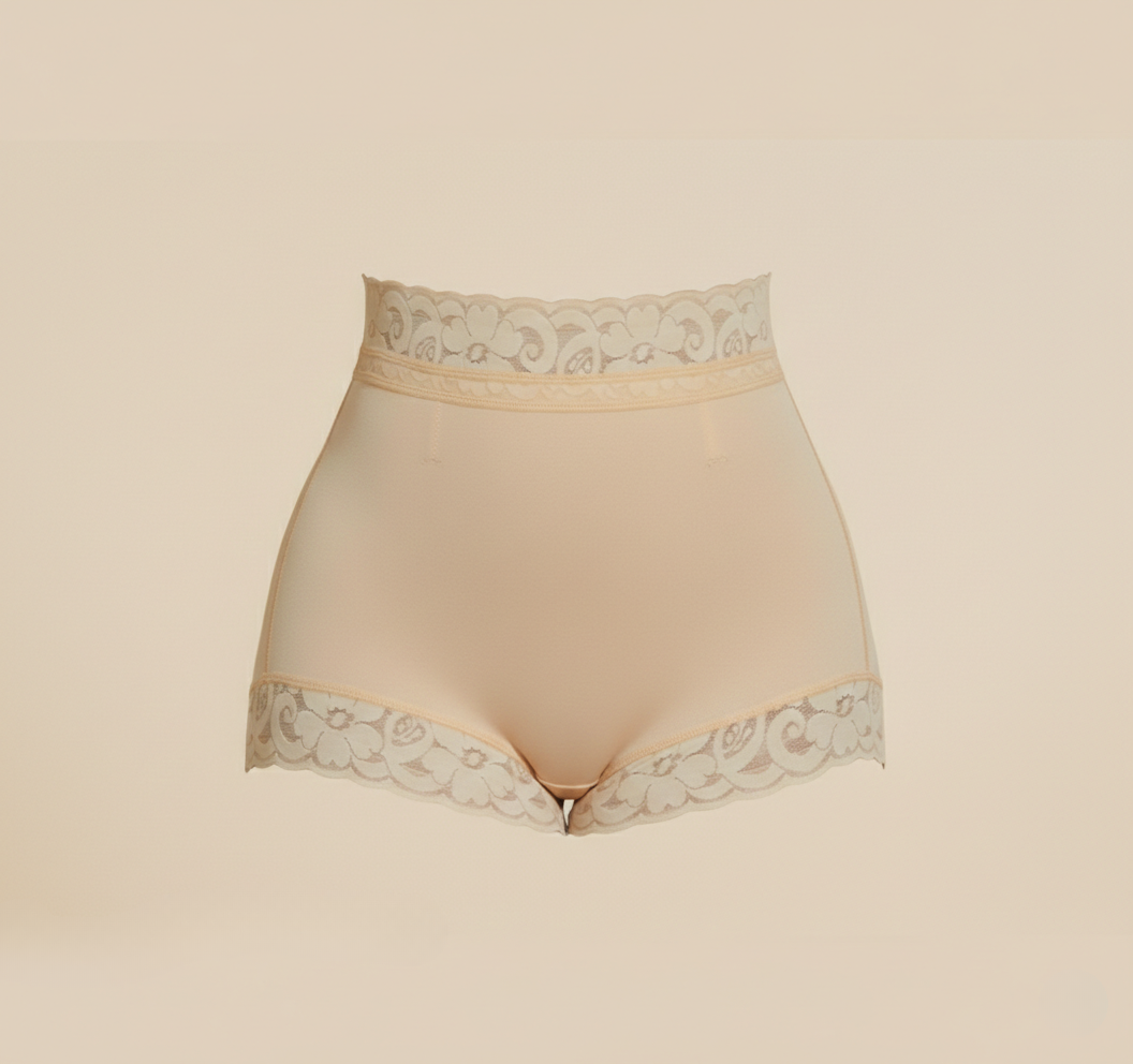Premium High-Waist Lace Trim Shapewear Shorts | Seamless Tummy Control & Sculpting – Natalia Vespera