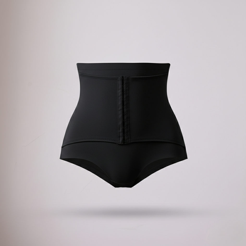 Seamless High-Waist Body Shaper Panty with Front Hook Closure
