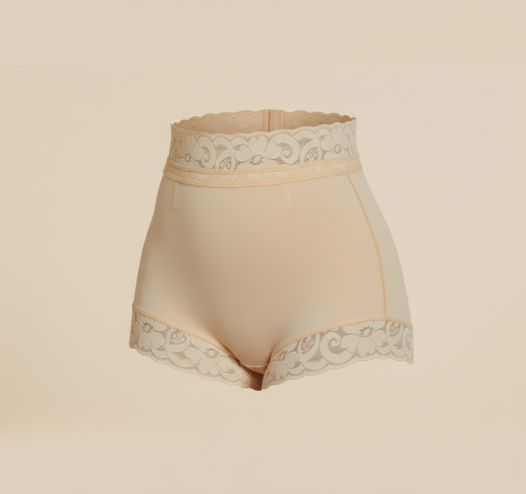 Premium High-Waist Lace Trim Shapewear Shorts | Seamless Tummy Control & Sculpting – Natalia Vespera