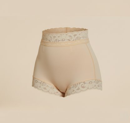 Premium High-Waist Lace Trim Shapewear Shorts | Seamless Tummy Control & Sculpting – Natalia Vespera