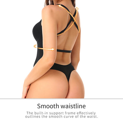 The LuxeSculpt™ All-in-One Premium Lace Plunge Bodysuit